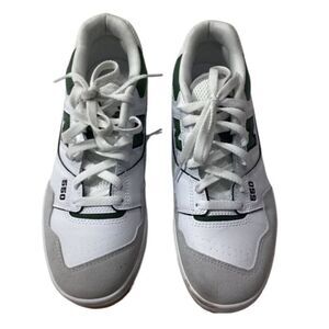 New Balance 550 White Green Leather Sneakers Low Top